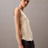 Crushed Satin Print Tank Top Crushed Satin Print Tank Top