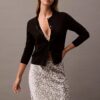 Crushed Satin Printed Midi Skirt Crushed Satin Printed Midi Skirt
