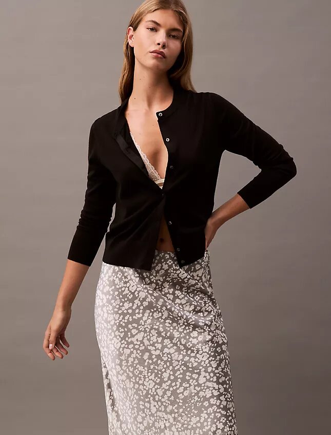 Crushed Satin Printed Midi Skirt Crushed Satin Printed Midi Skirt