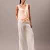 Crushed Satin Tie Front Tank Top Crushed Satin Tie Front Tank Top