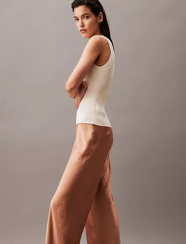Crushed Satin Wide Leg Pants Crushed Satin Wide Leg Pants