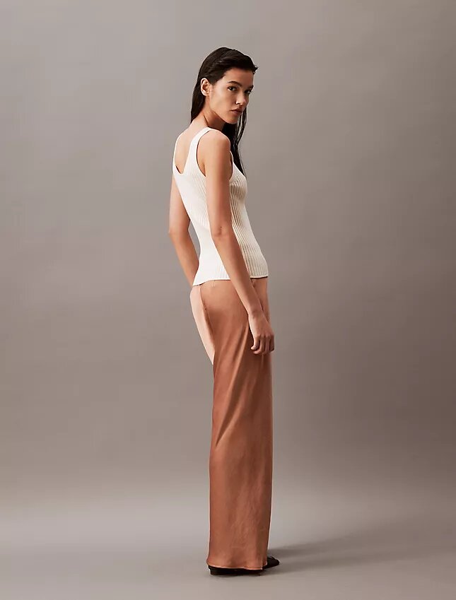 Crushed Satin Wide Leg Pants Crushed Satin Wide Leg Pants
