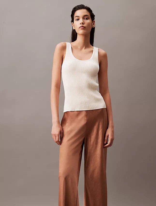 Crushed Satin Wide Leg Pants Crushed Satin Wide Leg Pants