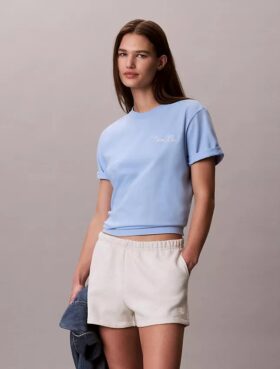 Cursive Calvin Klein Graphic Boxy Tee