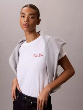 Cursive Calvin Klein Graphic Boxy Tee