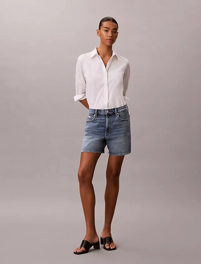 Denim A-Line Shorts Denim A-Line Shorts