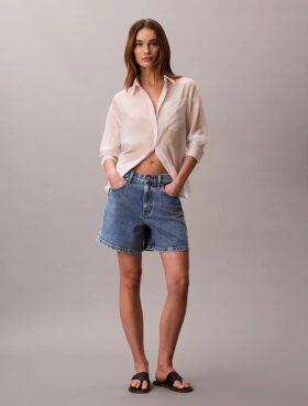 Denim A-Line Shorts