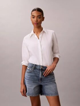 Denim A-Line Shorts