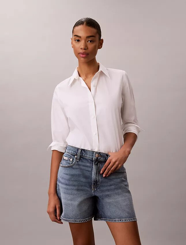 Denim A-Line Shorts Denim A-Line Shorts