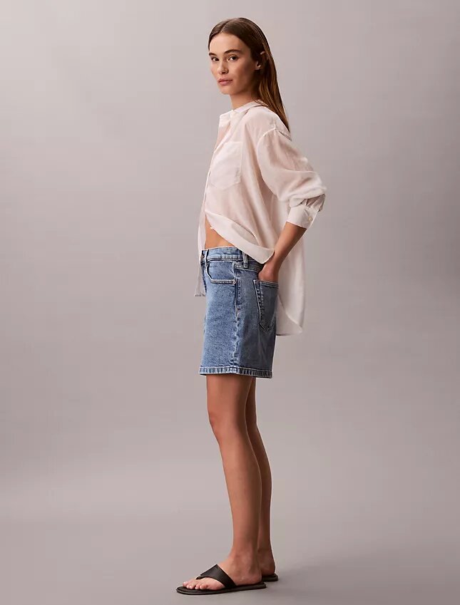 Denim A-Line Shorts Denim A-Line Shorts