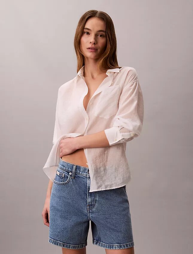 Denim A-Line Shorts Denim A-Line Shorts