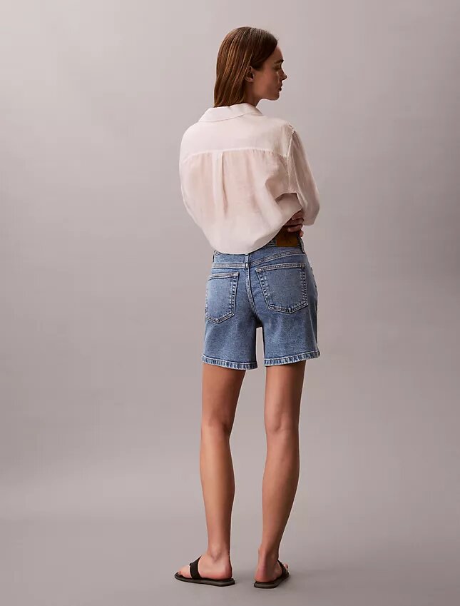 Denim A-Line Shorts Denim A-Line Shorts