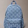 Denim Allover Emblem Logo Backpack