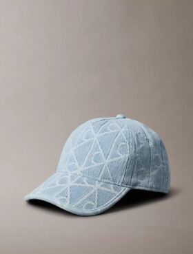 Denim Allover Emblem Logo Baseball Cap