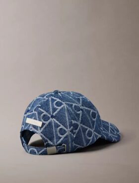 Denim Allover Emblem Logo Baseball Cap