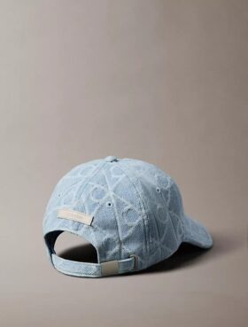 Denim Allover Emblem Logo Baseball Cap