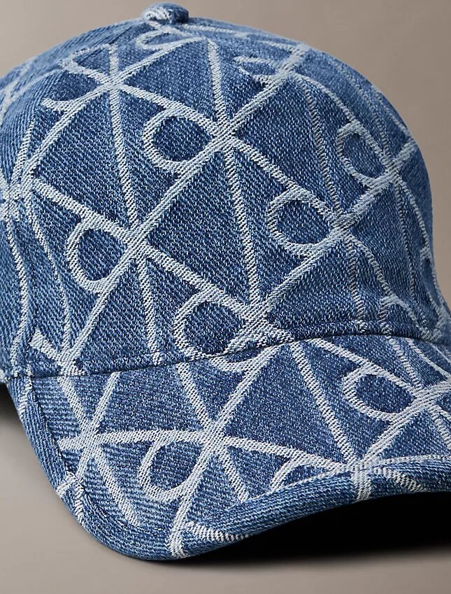 Denim Allover Emblem Logo Baseball Cap Denim Allover Emblem Logo Baseball Cap