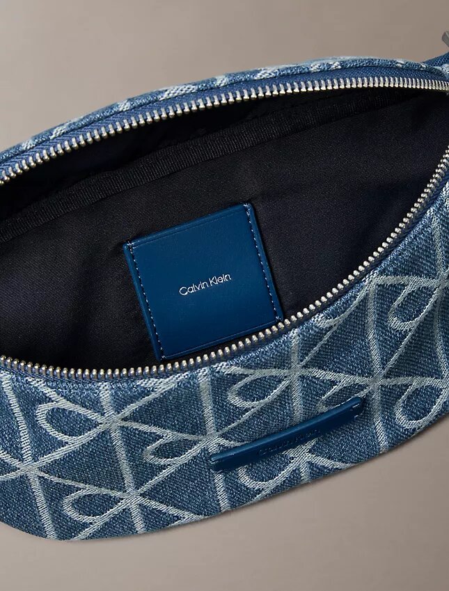 Denim Allover Emblem Logo Waistpack Denim Allover Emblem Logo Waistpack