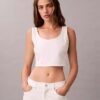 Denim Allover Monogram Cropped Tank Top Denim Allover Monogram Cropped Tank Top