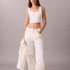 Denim Allover Monogram Cropped Tank Top Denim Allover Monogram Cropped Tank Top