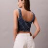 Denim Allover Monogram Cropped Tank Top Denim Allover Monogram Cropped Tank Top