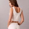 Denim Allover Monogram Cropped Tank Top Denim Allover Monogram Cropped Tank Top