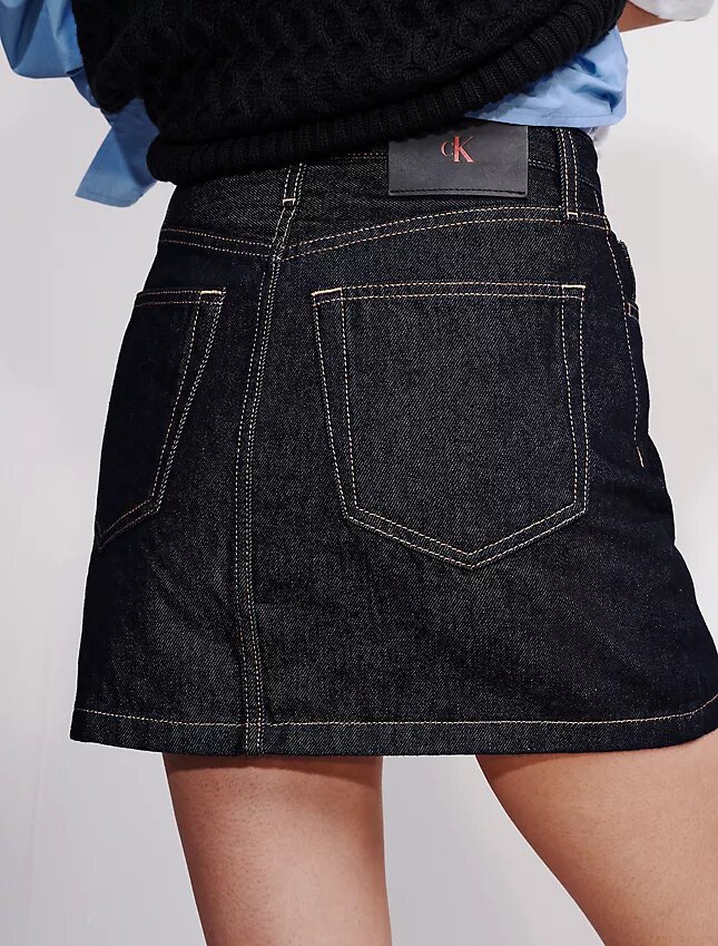 Denim Asymmetric Waist Mini Skirt Denim Asymmetric Waist Mini Skirt