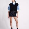 Denim Asymmetric Waist Mini Skirt Denim Asymmetric Waist Mini Skirt