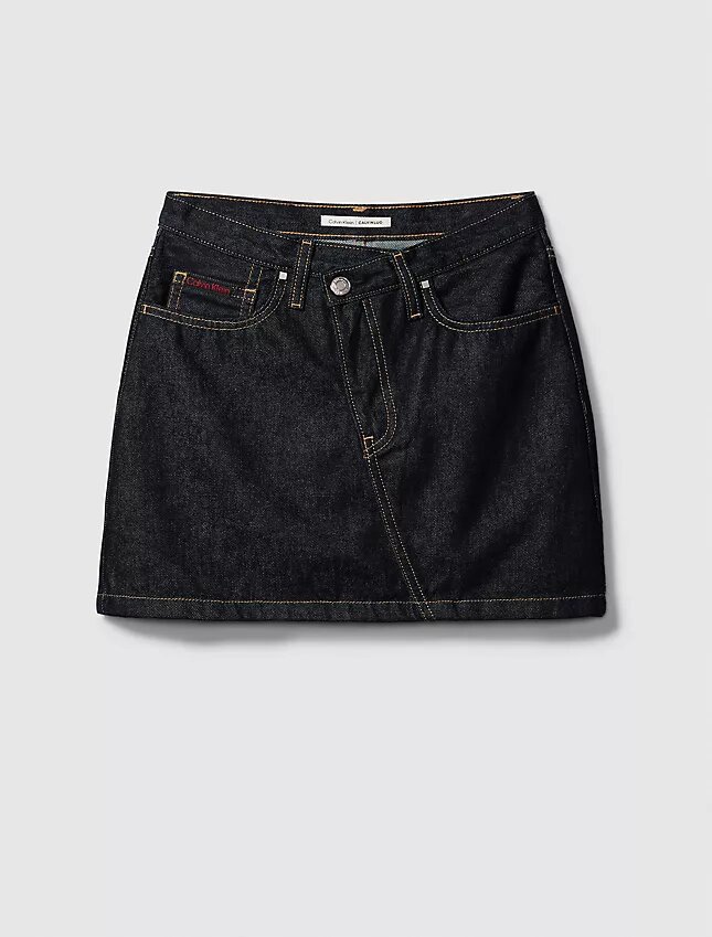 Denim Asymmetric Waist Mini Skirt Denim Asymmetric Waist Mini Skirt