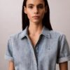 Denim Belted Mini Dress Denim Belted Mini Dress