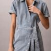 Denim Belted Mini Dress Denim Belted Mini Dress