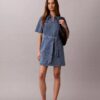 Denim Belted Shirt Dress Denim Belted Shirt Dress