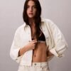 Denim Cinched Trucker Jacket Denim Cinched Trucker Jacket