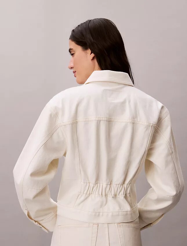Denim Cinched Trucker Jacket Denim Cinched Trucker Jacket