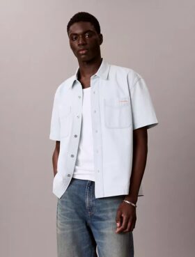 Denim Classic Short Sleeve Button-Down Shirt