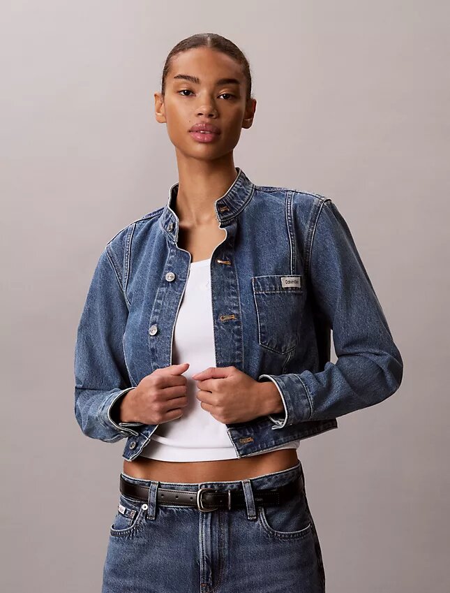 Denim Cropped Jacket Denim Cropped Jacket