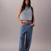 Denim Cropped Shell Top Denim Cropped Shell Top