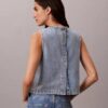Denim Cropped Shell Top Denim Cropped Shell Top