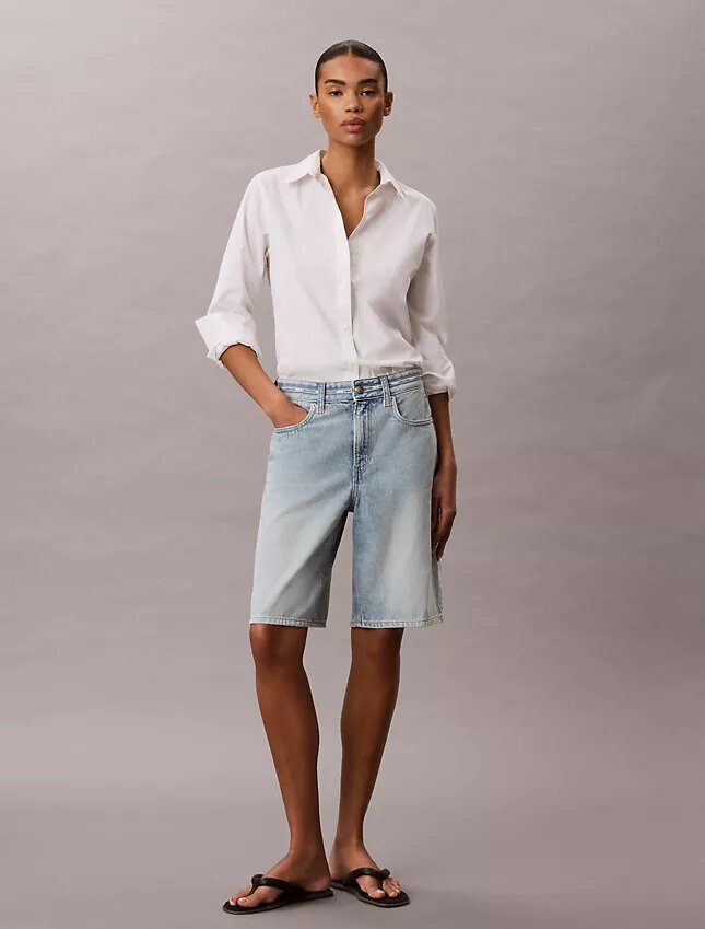 Denim Logo Bermuda Shorts Denim Logo Bermuda Shorts