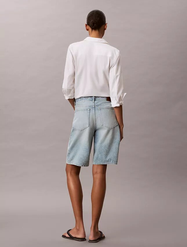 Denim Logo Bermuda Shorts Denim Logo Bermuda Shorts