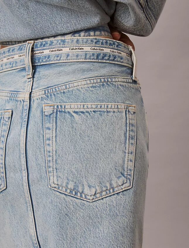 Denim Logo Mini Skirt Denim Logo Mini Skirt