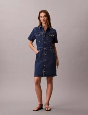 Denim Mini Trucker Dress Denim Mini Trucker Dress