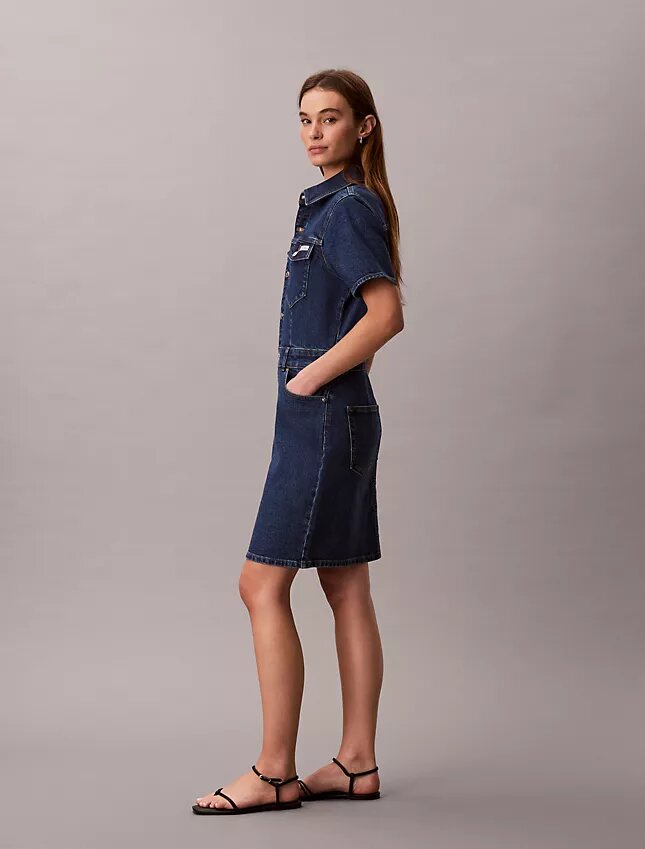 Denim Mini Trucker Dress Denim Mini Trucker Dress