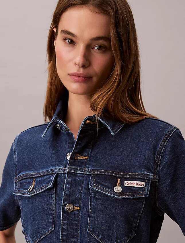 Denim Mini Trucker Dress Denim Mini Trucker Dress