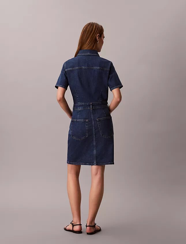 Denim Mini Trucker Dress Denim Mini Trucker Dress