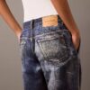 Denim Print Tailored Trouser Denim Print Tailored Trouser