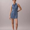 Denim Seamed Mini Dress Denim Seamed Mini Dress