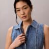 Denim Seamed Mini Dress Denim Seamed Mini Dress