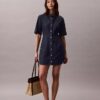 Denim Short Sleeve Dress Denim Short Sleeve Dress