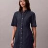 Denim Short Sleeve Dress Denim Short Sleeve Dress